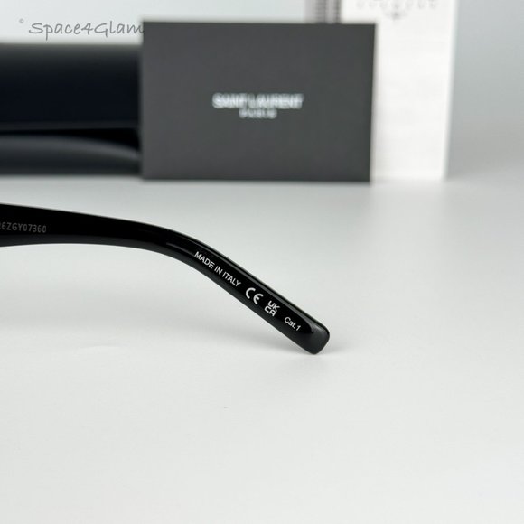 Saint Laurent Men Sunglasses Black Light Yellow Pilot SL545 001 BRAND NEW - Picture 7 of 14